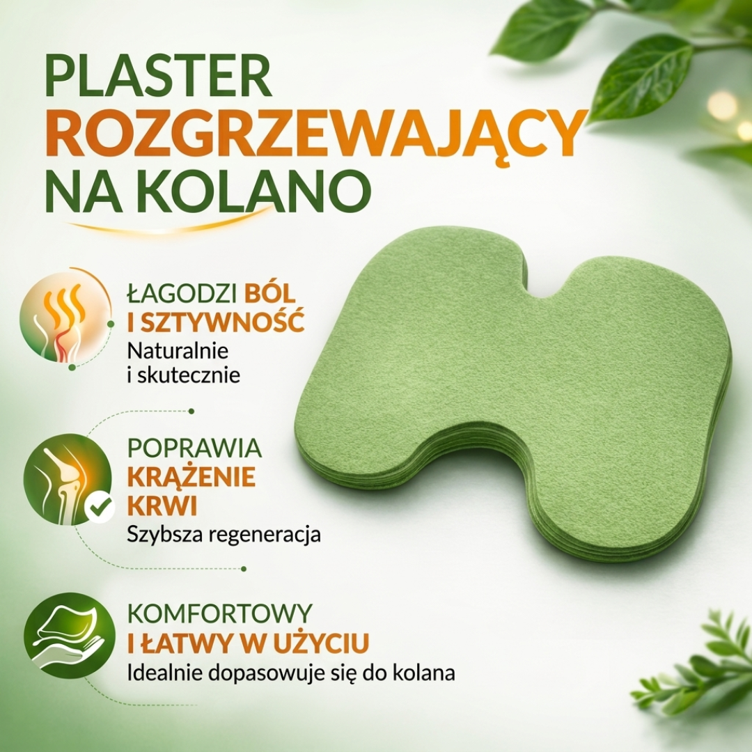 Ulga w bólu kolan z TermoPlastrami — Ziołowymi Plastrami Rozgrzewającymi
