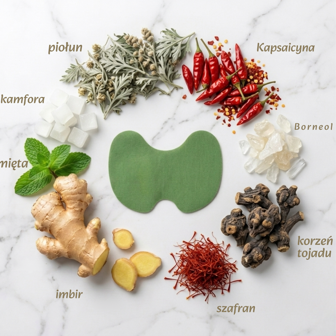 TermoPlaster 10szt — Ziołowe Plastry Rozgrzewające na Kolano